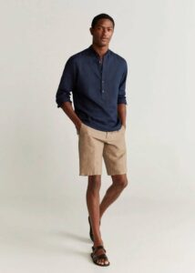 men's classic linen shorts