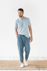 linen men's trousers, shirt