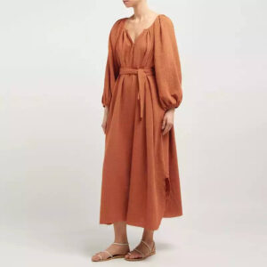 sleeve muslin dress